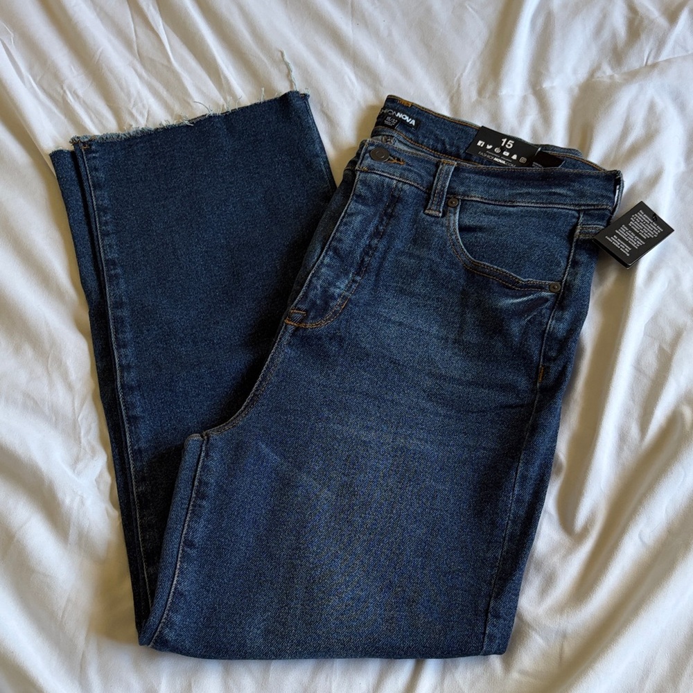 Fashion Nova Dark Blue Women's Straight Jeans